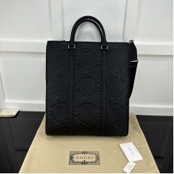 Replica Borsa da uomo media Gucci Jumbo GG con cinturino 760233 Nera