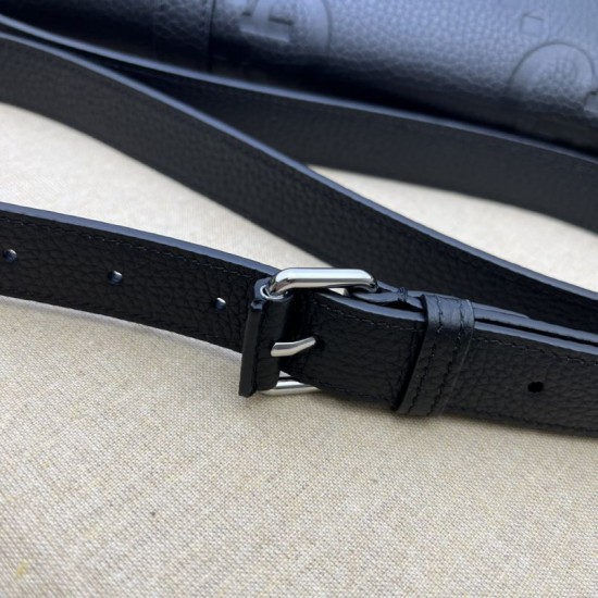 Replica Borsa a tracolla media da uomo Gucci Jumbo GG 760234 Nera