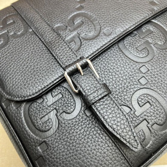 Replica Borsa a tracolla media da uomo Gucci Jumbo GG 760234 Nera