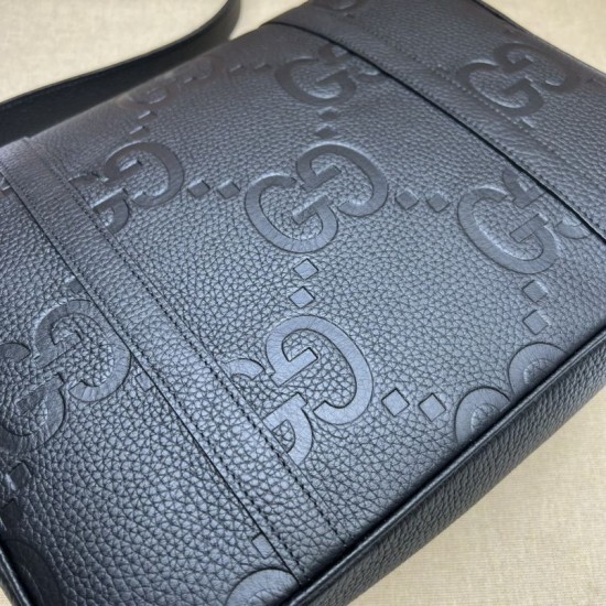 Replica Borsa a tracolla media da uomo Gucci Jumbo GG 760234 Nera