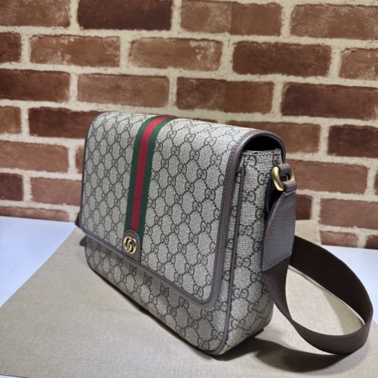 Replica Borsa a tracolla media da uomo Gucci Ophidia 761741 Marrone