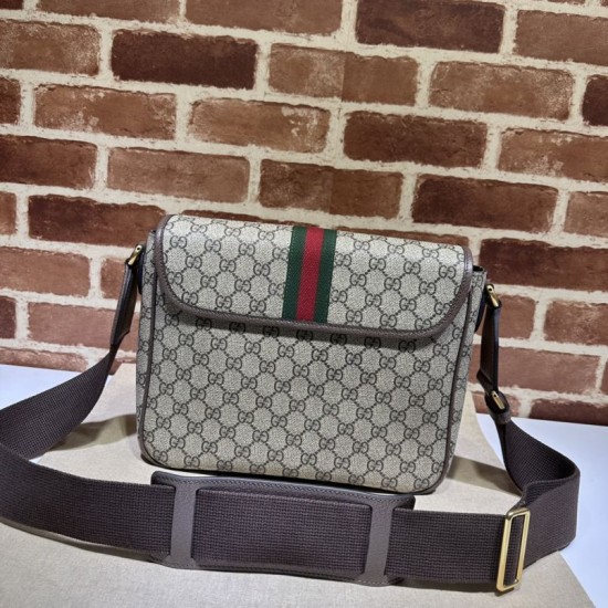 Replica Borsa a tracolla media da uomo Gucci Ophidia 761741 Marrone