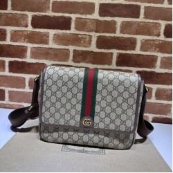 Replica Borsa a tracolla media da uomo Gucci Ophidia 761741 Marrone