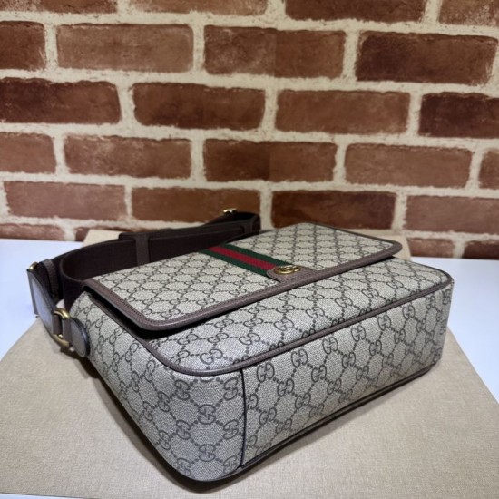 Replica Borsa a tracolla media da uomo Gucci Ophidia 761741 Marrone