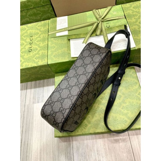 Replica Borsa da uomo a spalla mini Gucci 768391 Grigia