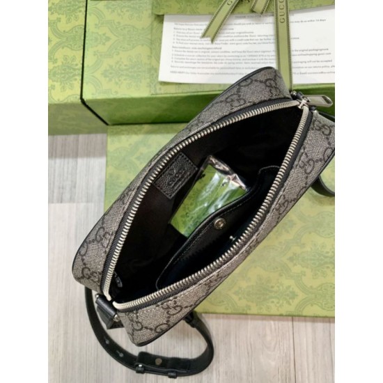 Replica Borsa da uomo a spalla mini Gucci 768391 Grigia