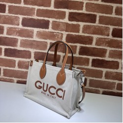 Replica Borsa tote mini Gucci con stampa Gucci 772144 Marrone