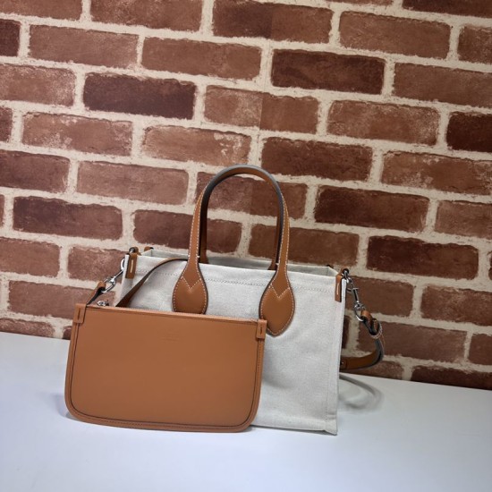 Replica Borsa tote mini Gucci con stampa Gucci 772144 Marrone