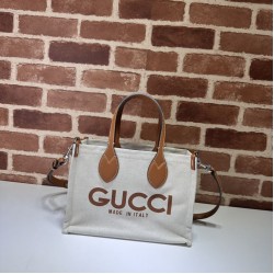 Replica Borsa tote mini Gucci con stampa Gucci 772144 Marrone