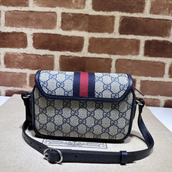 Replica Borsa a tracolla Gucci Ophidia GG Mini 772239 Blu