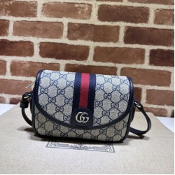 Replica Borsa a tracolla Gucci Ophidia GG Mini 772239 Blu
