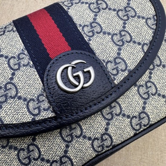 Replica Borsa a tracolla Gucci Ophidia GG Mini 772239 Blu