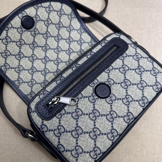 Replica Borsa a tracolla Gucci Ophidia GG Mini 772239 Blu