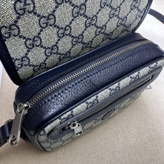 Replica Borsa a tracolla Gucci Ophidia GG Mini 772239 Blu