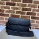 Replica Borsa a tracolla Gucci effetto gomma GG 775097 Nera