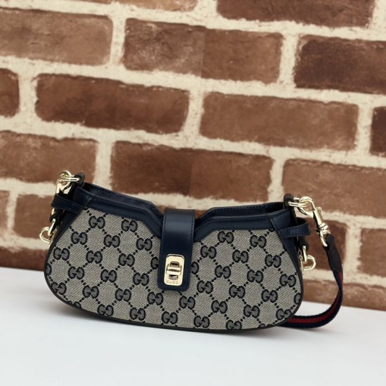 Replica Borsa a tracolla mini Gucci Moon Side 786015 Nera