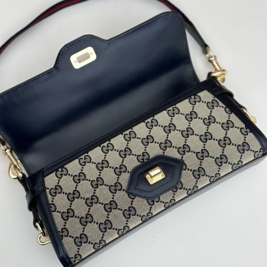 Replica Borsa a tracolla piccola Gucci Luce 786027 Blu