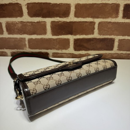 Replica Borsa a tracolla piccola Gucci Luce 786027 Marrone