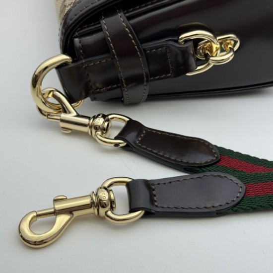 Replica Borsa a tracolla piccola Gucci Luce 786027 Marrone