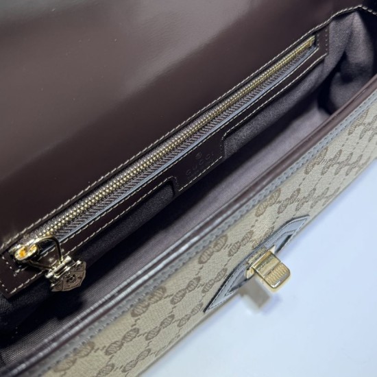 Replica Borsa a tracolla piccola Gucci Luce 786027 Marrone