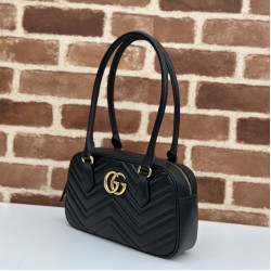 Replica Borsa piccola con manico superiore Gucci GG Marmont 795199 Nera