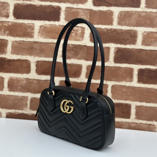 Replica Borsa piccola con manico superiore Gucci GG Marmont 795199 Nera