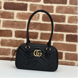 Replica Borsa piccola con manico superiore Gucci GG Marmont 795199 Nera