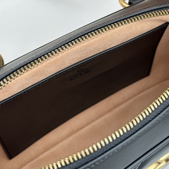 Replica Borsa piccola con manico superiore Gucci GG Marmont 795199 Nera