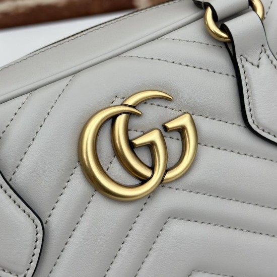 Replica Borsa piccola con manico superiore Gucci GG Marmont 795199 Bianca Replica Borsa piccola con manico superiore Gucci GG Marmont 795199 Bianca