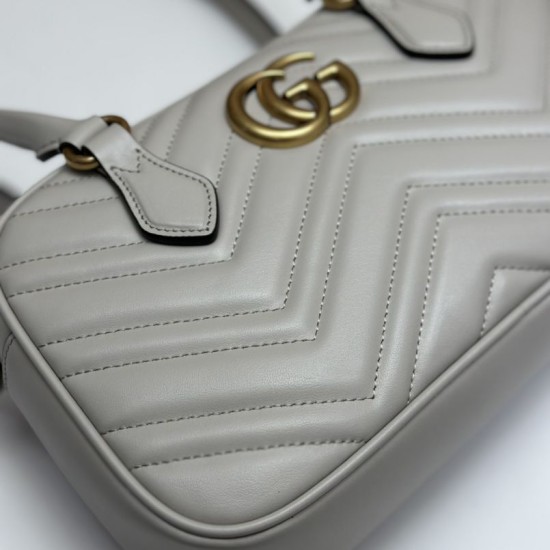 Replica Borsa piccola con manico superiore Gucci GG Marmont 795199 Bianca Replica Borsa piccola con manico superiore Gucci GG Marmont 795199 Bianca