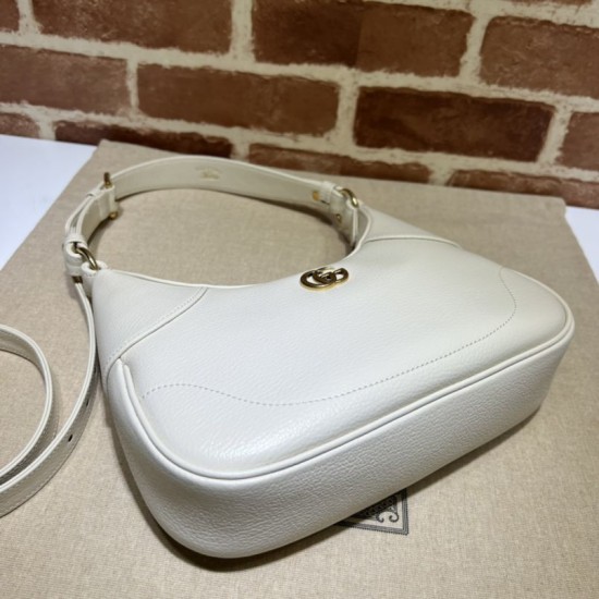 Replica Borsa a tracolla piccola a forma di mezzaluna Gucci Aphrodite 731817 Bianca
