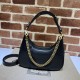 Replica Borsa a tracolla piccola a forma di mezzaluna Gucci Aphrodite 731817 Nera