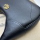Replica Borsa a tracolla piccola a forma di mezzaluna Gucci Aphrodite 731817 Nera