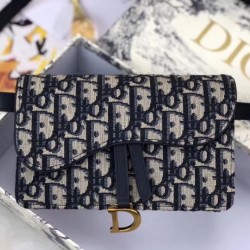 Replica Marsupio Dior Oblique Saddle Blu