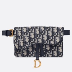 Replica Marsupio Dior Oblique Saddle Blu