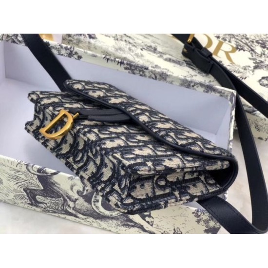 Replica Marsupio Dior Oblique Saddle Blu
