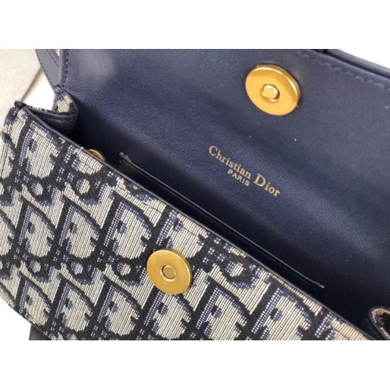 Replica Marsupio Dior Oblique Saddle Blu