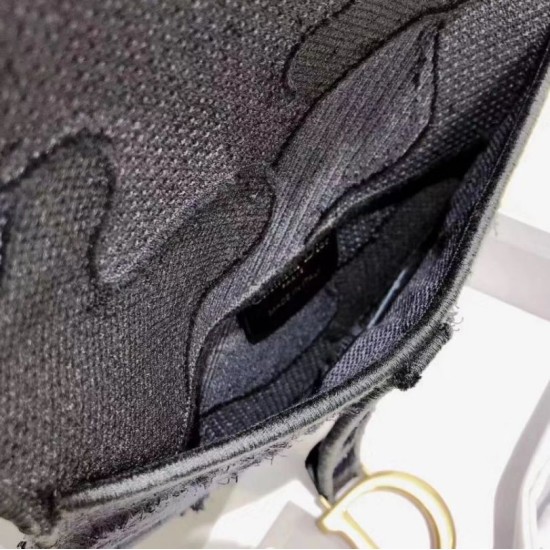Replica Marsupio Dior Saddle Pouch Camouflage Blu