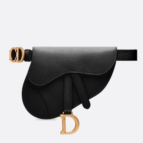 Replica Marsupio Dior Saddle granulato nero