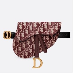 Replica Marsupio Dior Saddle Tela bordeaux obliqua