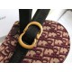 Replica Marsupio Dior Saddle Tela bordeaux obliqua