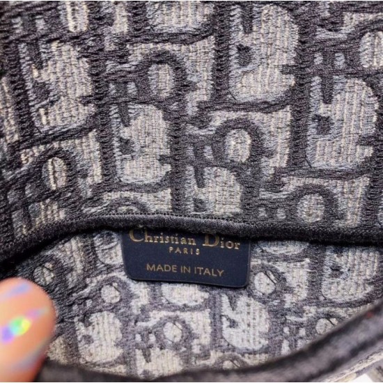 Replica Dior Saddle Pouch Marsupio Oblique Tela Blu