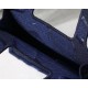 Replica Dior Mini Book Tote Borsa Dior Tela mimetica Blu