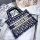 Replica Dior Mini Book Tote Borsa Dior Oblique Canvas Blu