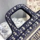 Replica Dior Mini Book Tote Borsa Dior Oblique Canvas Blu