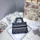 Replica Dior Mini Book Tote Borsa Dior Oblique Canvas Blu