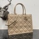 Replica Borsa Dior Media Book Tote con tracolla Borsa Dior Macrocannage Beige