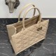 Replica Borsa Dior Media Book Tote con tracolla Borsa Dior Macrocannage Beige