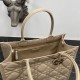 Replica Borsa Dior Media Book Tote con tracolla Borsa Dior Macrocannage Beige
