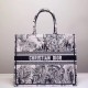 Replica Borsa Dior Book Tote Toile de Jouy Carnivora Motivo Grigio